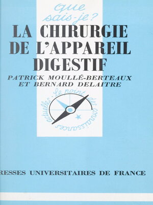 cover image of La chirurgie de l'appareil digestif